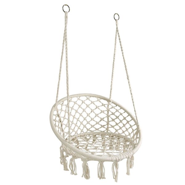 Fauteuil hamac rond en coton et métal