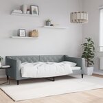 vidaXL Lit de repos gris clair 90x190 cm tissu