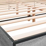 vidaXL Cadre de lit sans matelas sonoma gris 135x190 cm