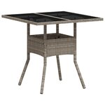 vidaXL Ensemble à manger de jardin avec coussins 5 Pièces rotin et verre