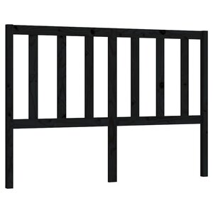 vidaXL Tête de lit Noir 126x4x100 cm Bois massif de pin