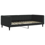 vidaXL Lit de jour avec gigogne sans matelas noir 100x200 cm
