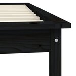 vidaXL Cadre de lit Noir 100x200 cm Bois de pin massif