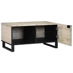 vidaXL Table basse Beige et Noir 80 x 50 x 40 cm