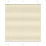 vidaXL Store plissé crème 115x100cm largeur du tissu 114 4cm polyester