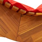 vidaXL Chaise longue à bascule avec coussin en bois massif d'acacia