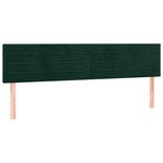 vidaXL Têtes de lit 2 Pièces Vert foncé 80x5x78/88 cm Velours