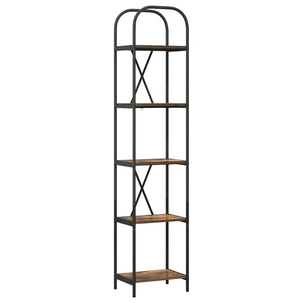 vidaXL Étagère Chêne fumé 40 x 30 x 183 cm Bois d'ingénierie