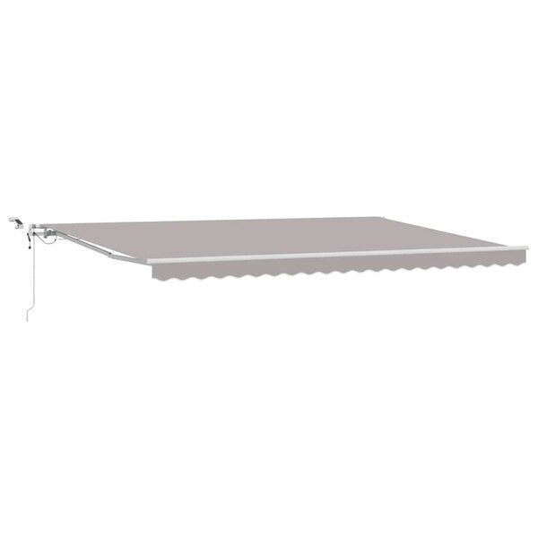 vidaXL Auvent Rétractable Gris clair 500 × 350 cm Polyester et métal