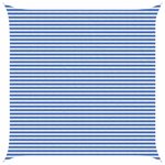 vidaXL Voile d'ombre Bleu et Blanc 5 x 5 m HDPE