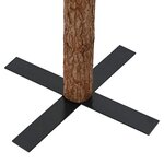 vidaXL Sapin de Noël mince bois véritable et neige blanche vert 180 cm
