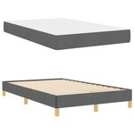 vidaXL Lit à ressorts avec matelas Gris foncé 120 x 190 cm tissu