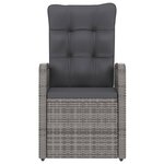 vidaXL Salon de jardin 7 Pièces avec coussins Résine tressée Gris