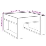 vidaXL Table basse avec LED infini chêne fumé 50x53x30 cm