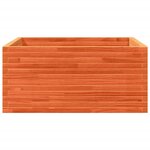 vidaXL Jardinière cire marron 100x100x46 cm bois de pin massif