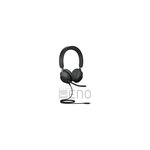 Jabra evolve2 40 casque pc stereo ecouteurs certifié microsoft teams à réduction du bruit avec technologie d`appel à 3 microphon