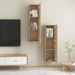 vidaXL Meubles TV 2 Pièces Chêne sonoma 30 5x30x110 cm Bois d’ingénierie