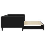 vidaXL Lit de jour avec gigogne sans matelas noir 100x200 cm