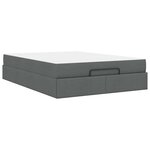 vidaXL Cadre de lit avec matelas avec matelas 2 Pièces Gris Foncé tissu