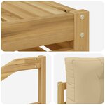 vidaXL Ensemble de canapés d'extérieur 6 pc Blanc et Beige Polyester