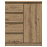 vidaXL Buffet avec tiroirs chêne artisanal 71x35x84 cm bois ingénierie