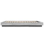 vidaXL Cadre de lit avec lumières LED sonoma gris 140x200 cm
