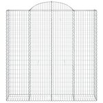 vidaXL Paniers à gabions arqués 11 Pièces 200x50x200/220 cm Fer galvanisé