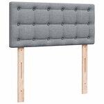 vidaXL Sommier à lattes de lit avec matelas gris clair 80x200 cm tissu