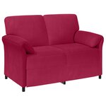 vidaXL Sofa 2 places Bordeaux 138 x 83 x 95 cm Velours