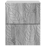 vidaXL Cabinet de chevet mural Sonoma gris 34 5 x 33 x 40 cm