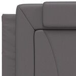 vidaXL Cadre de lit avec tête de lit Gris 90x190 cm Similicuir