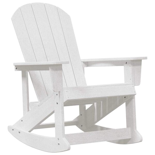 vidaXL Chaise Adirondack à bascule Blanc 73.5 x 92 x 90 cm Plastique