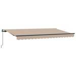 vidaXL Auvent Rétractable Beige 400 x 200 cm Polyester  Aluminium