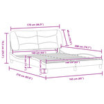 vidaXL Cadre de lit avec LED sans matelas noir et blanc 160x200 cm