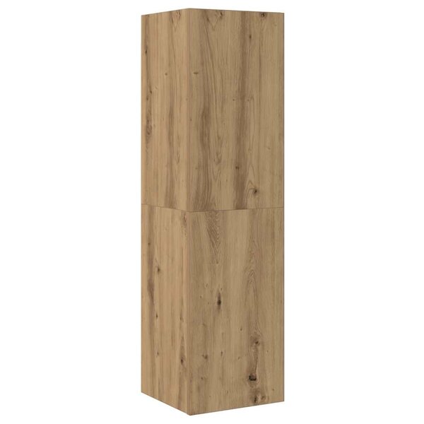 vidaXL Meuble TV chêne artisanal 30 5x30x110 cm bois d'ingénierie