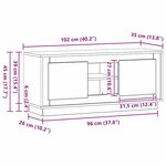 vidaXL Meuble TV Bois Ancien 102 x 35 x 45 cm Bois d'ingénierie