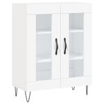 vidaXL Buffet haut Blanc 69 5x34x180 cm Bois d'ingénierie