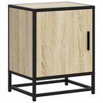 vidaXL Tables de chevet 2 Pièces chêne sonoma bois d'ingénierie et métal