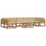 vidaXL Ensemble de canapés d'extérieur 8 Pièces Naturel et Beige
