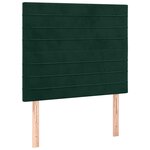 vidaXL Cadre de lit sans matelas vert foncé 90x190 cm velours