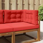 vidaXL Coussin de canapé d'extérieur 3 Pièces Rouge Polyester