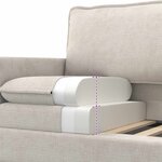 vidaXL Canapé Crème 156 x 81 x 87 5 cm Polyester