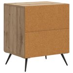 vidaXL Cabinet de chevet 2 Pièces Chêne artisanal 43 x 34 5 x 50 cm