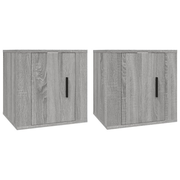 vidaXL Meubles TV muraux 2 Pièces Sonoma gris 40x34 5x40 cm