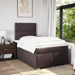 vidaXL Sommier à lattes de lit avec matelas Marron foncé 120x200 cm