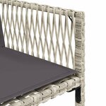 vidaXL Ensemble à manger de jardin 11Pièces avec coussins gris poly rotin