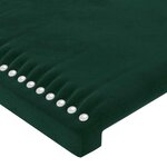 vidaXL Tête de lit avec oreilles Vert foncé 203x16x78/88 cm Velours