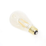 Pack de 2 ampoules à filament led vintage st64  ambrées  culot e27  806 lumens  blanc chaud