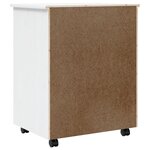 vidaXL Armoire roulante avec tiroirs MOSS blanc bois de pin solide