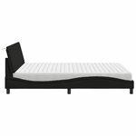 vidaXL Lit avec matelas noir 160x200 cm tissu